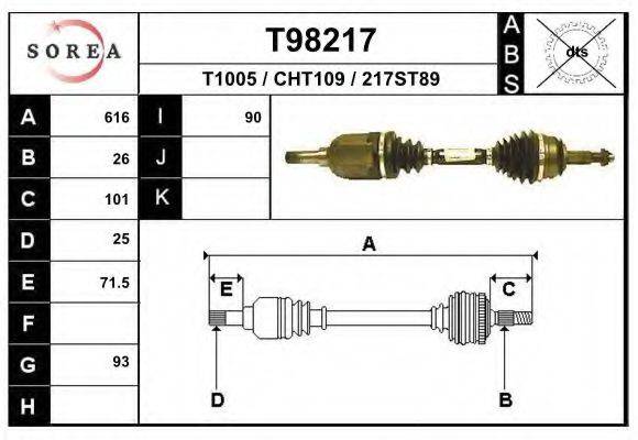 EAI T98217 Приводний вал