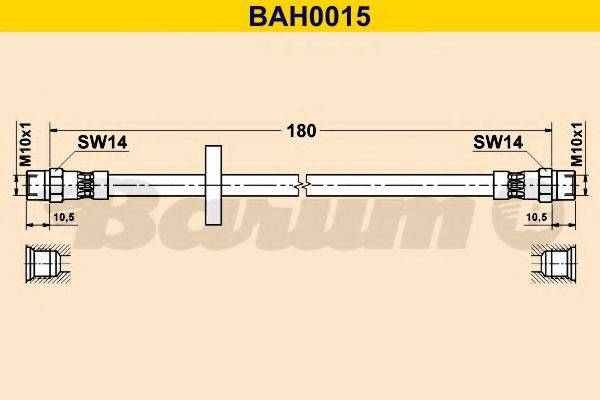 BARUM BAH0015 Гальмівний шланг