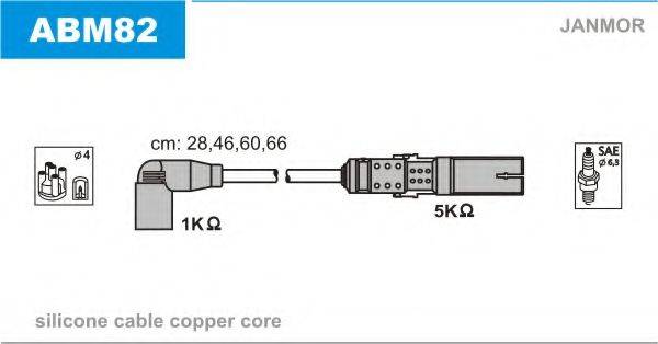 JANMOR ABM82 Комплект дротів запалювання