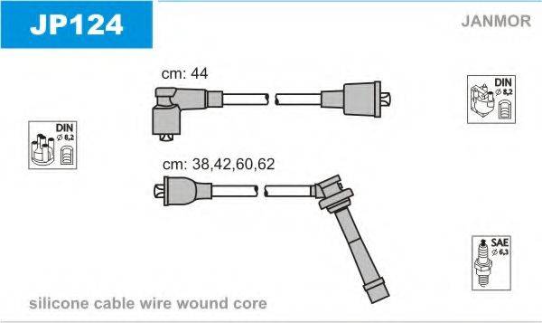 JANMOR JP124 Комплект дротів запалювання
