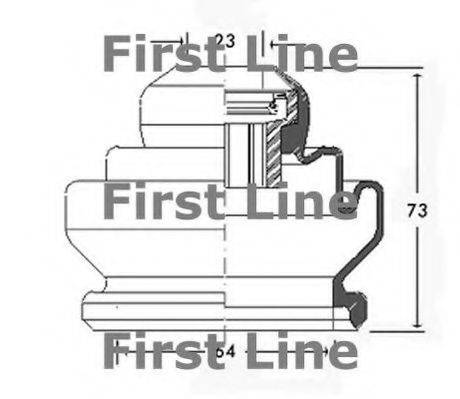 FIRST LINE FCB2440 Пильовик, приводний вал