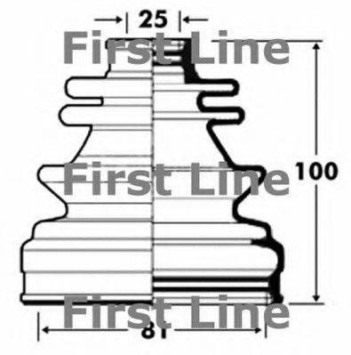 FIRST LINE FCB2845 Пильовик, приводний вал