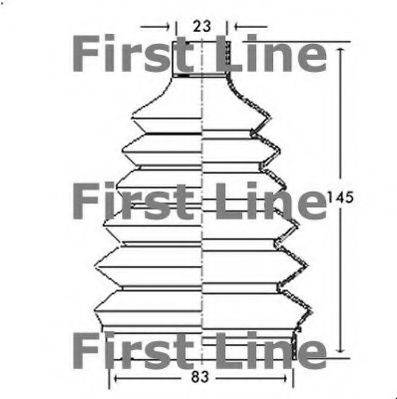 FIRST LINE FCB2325 Пильовик, приводний вал