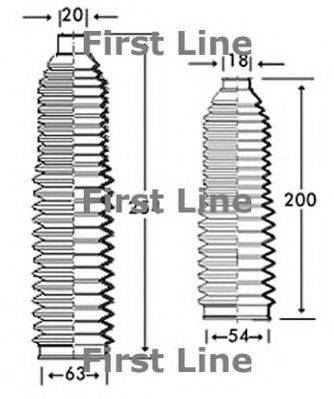 FIRST LINE FSG3220 Пильовик, рульове управління