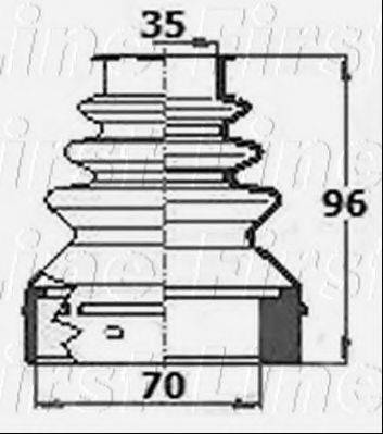 FIRST LINE FCB6141 Пильовик, приводний вал