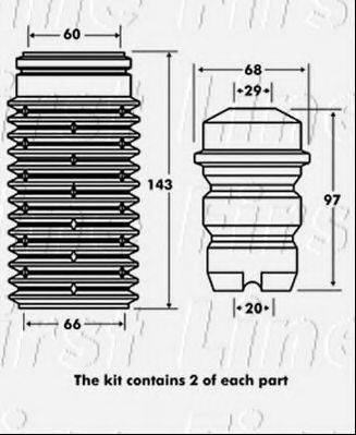 FIRST LINE FPK7032 Пилозахисний комплект, амортизатор