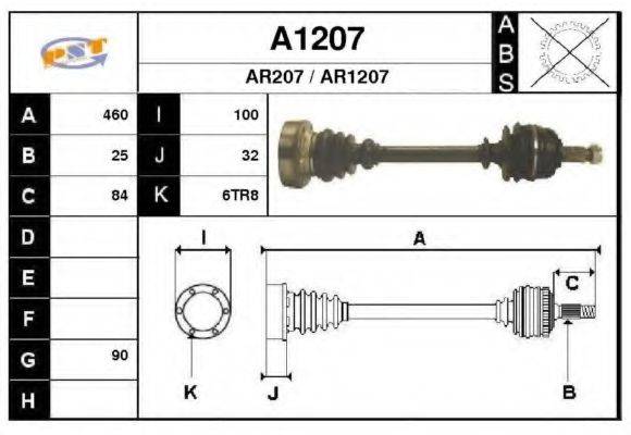 SNRA A1207 Приводний вал