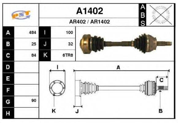 SNRA A1402 Приводний вал