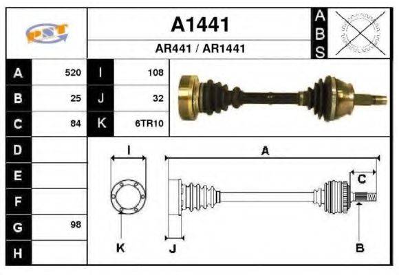 SNRA A1441 Приводний вал