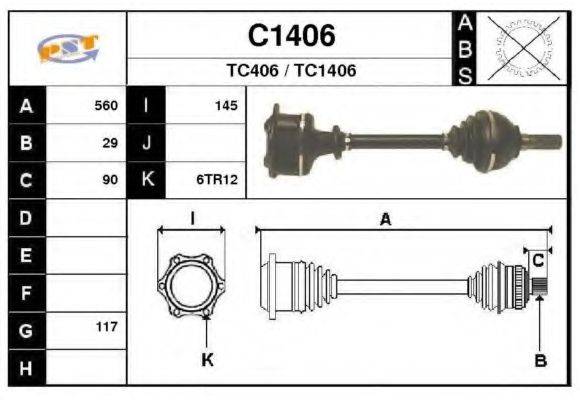 SNRA C1406 Приводний вал