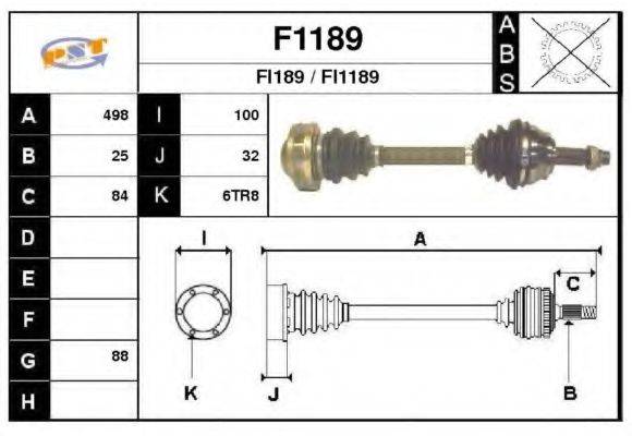 SNRA F1189 Приводний вал