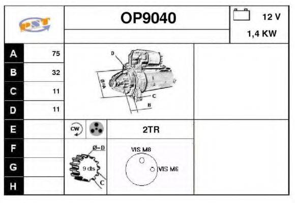 SNRA OP9040 Стартер