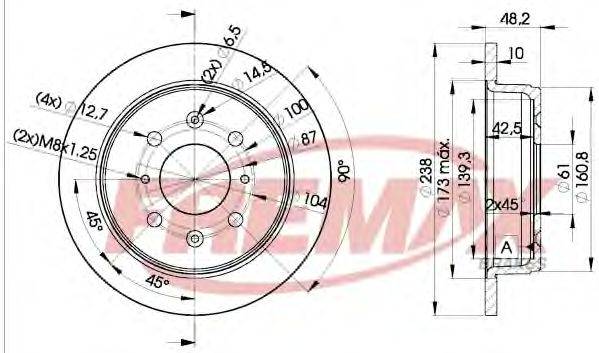 FREMAX BD0817 гальмівний диск