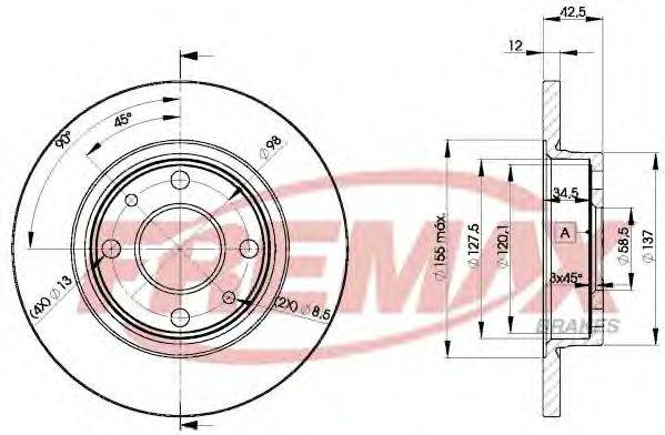 FREMAX BD1071 гальмівний диск