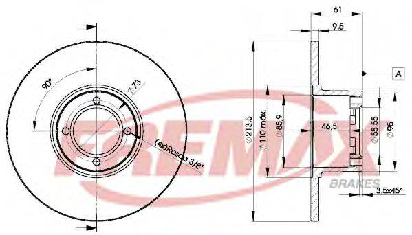 FREMAX BD2612 гальмівний диск