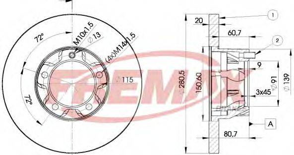 FREMAX BD3017 гальмівний диск