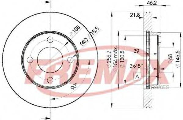 FREMAX BD3633 гальмівний диск