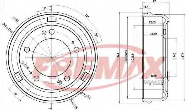 FREMAX BD4640 Гальмівний барабан