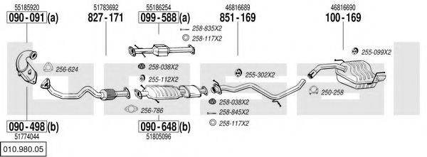 BOSAL 01098005 Система випуску ОГ