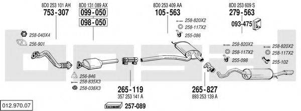 BOSAL 01297007 Система випуску ОГ