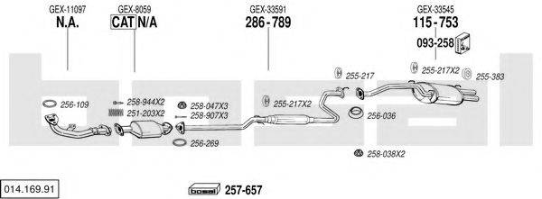 BOSAL 01416991 Система випуску ОГ