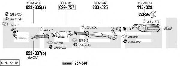 BOSAL 01418415 Система випуску ОГ