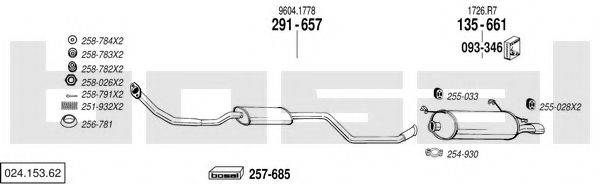 BOSAL 02415362 Система випуску ОГ