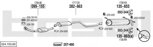 BOSAL 02415365 Система випуску ОГ