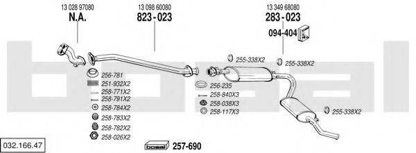 BOSAL 03216647 Система випуску ОГ