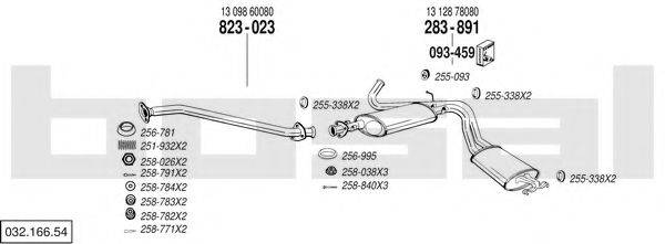 BOSAL 03216654 Система випуску ОГ