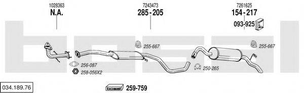 BOSAL 03418976 Система випуску ОГ