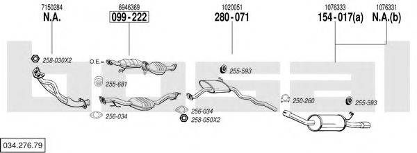 BOSAL 03427679 Система випуску ОГ