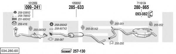 BOSAL 03428060 Система випуску ОГ