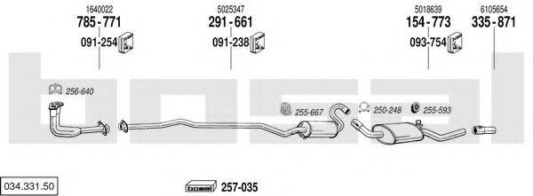 BOSAL 03433150 Система випуску ОГ