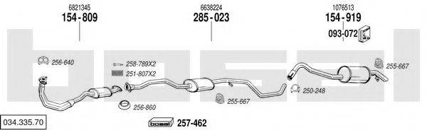 BOSAL 03433570 Система випуску ОГ