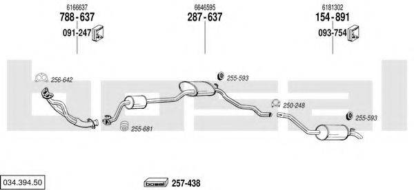 BOSAL 03439450 Система випуску ОГ