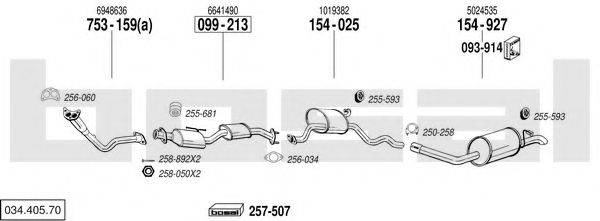 BOSAL 03440570 Система випуску ОГ