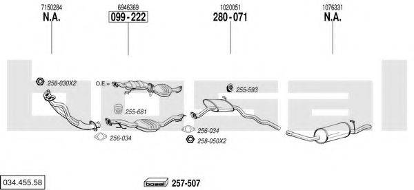 BOSAL 03445558 Система випуску ОГ