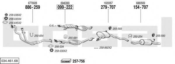 BOSAL 03446168 Система випуску ОГ