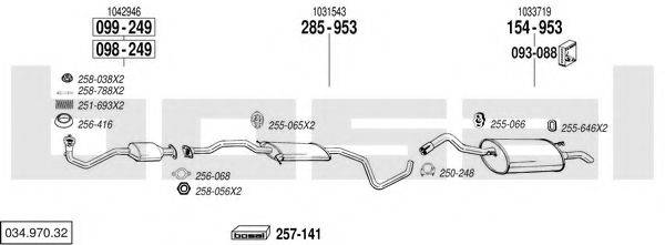 BOSAL 03497032 Система випуску ОГ