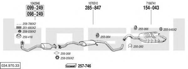 BOSAL 03497033 Система випуску ОГ