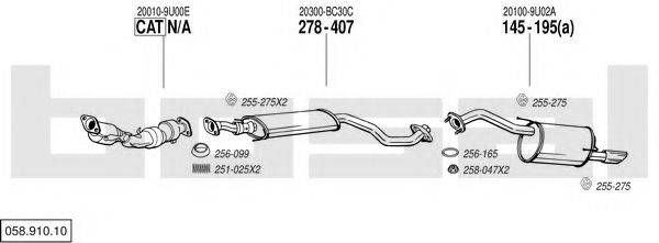 BOSAL 05891010 Система випуску ОГ