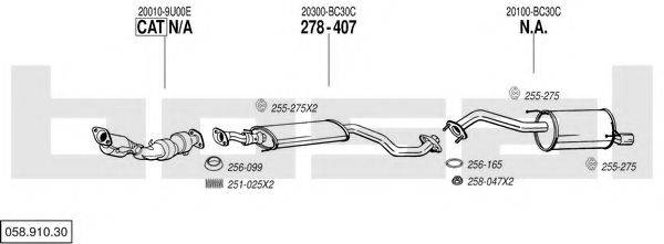 BOSAL 05891030 Система випуску ОГ