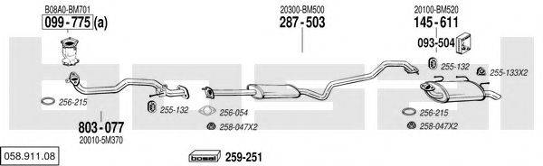 BOSAL 05891108 Система випуску ОГ