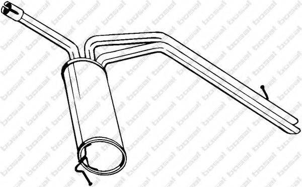 BOSAL 281795 Глушник вихлопних газів кінцевий