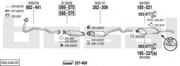 BOSAL 06004800 Система випуску ОГ