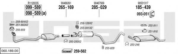 BOSAL 06018900 Система випуску ОГ