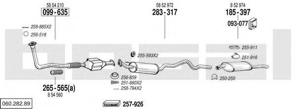 BOSAL 06028289 Система випуску ОГ