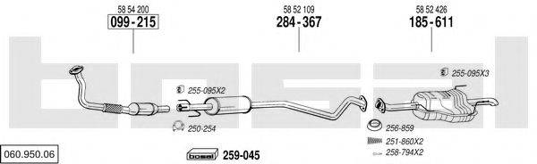 BOSAL 06095006 Система випуску ОГ