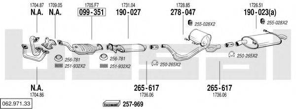 BOSAL 06297133 Система випуску ОГ